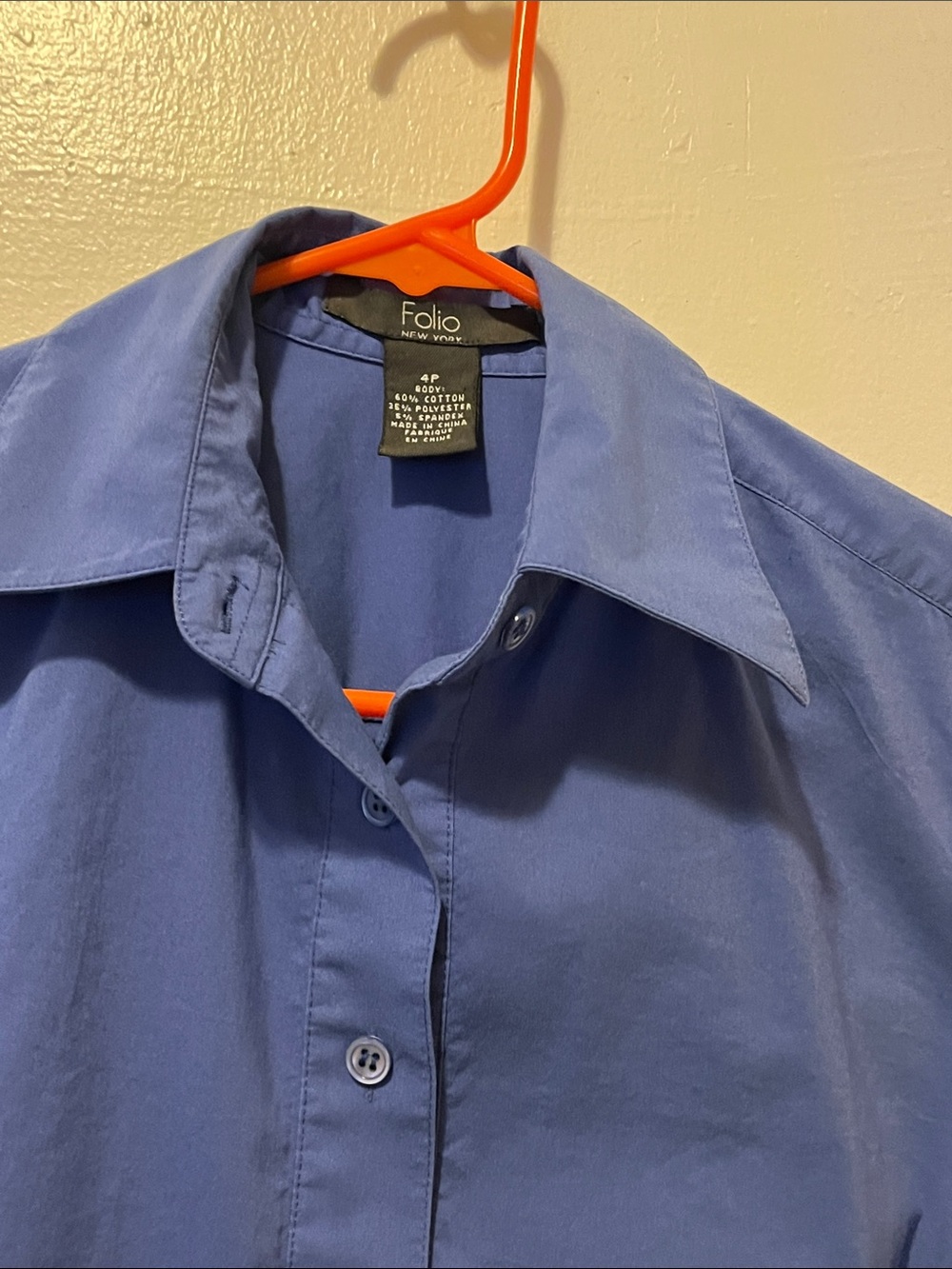 Structured Button-Front Navy Top - Picture 5 of 10